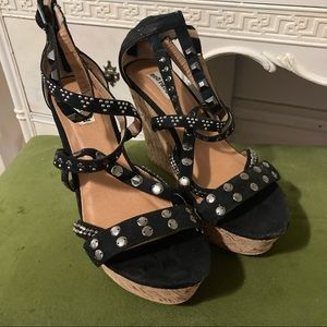 Not Rated studded wedges